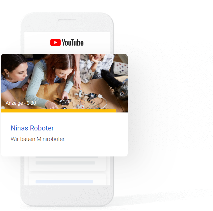 Beispiel für YouTube Ads in der Mobilversion