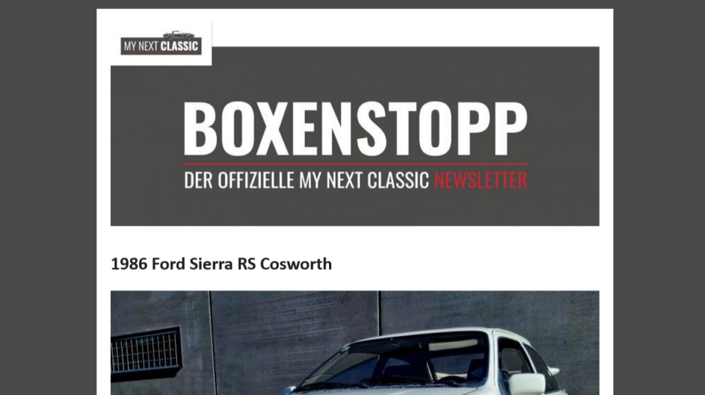 My Next Classic Newsletter