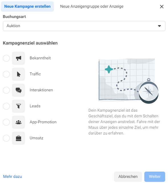 Facebook Ads Kampagnenziele