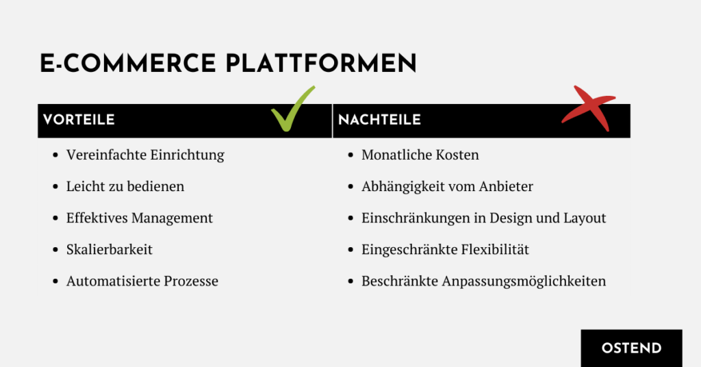 Vorteile und Nachteile von E-Commerce Plattformen