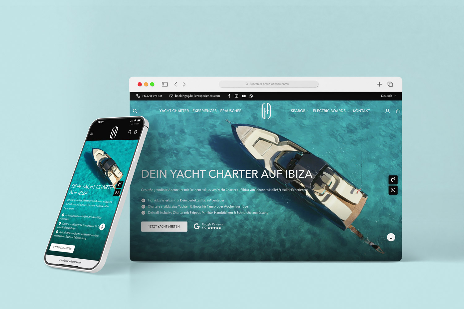 Haller Experiences Website