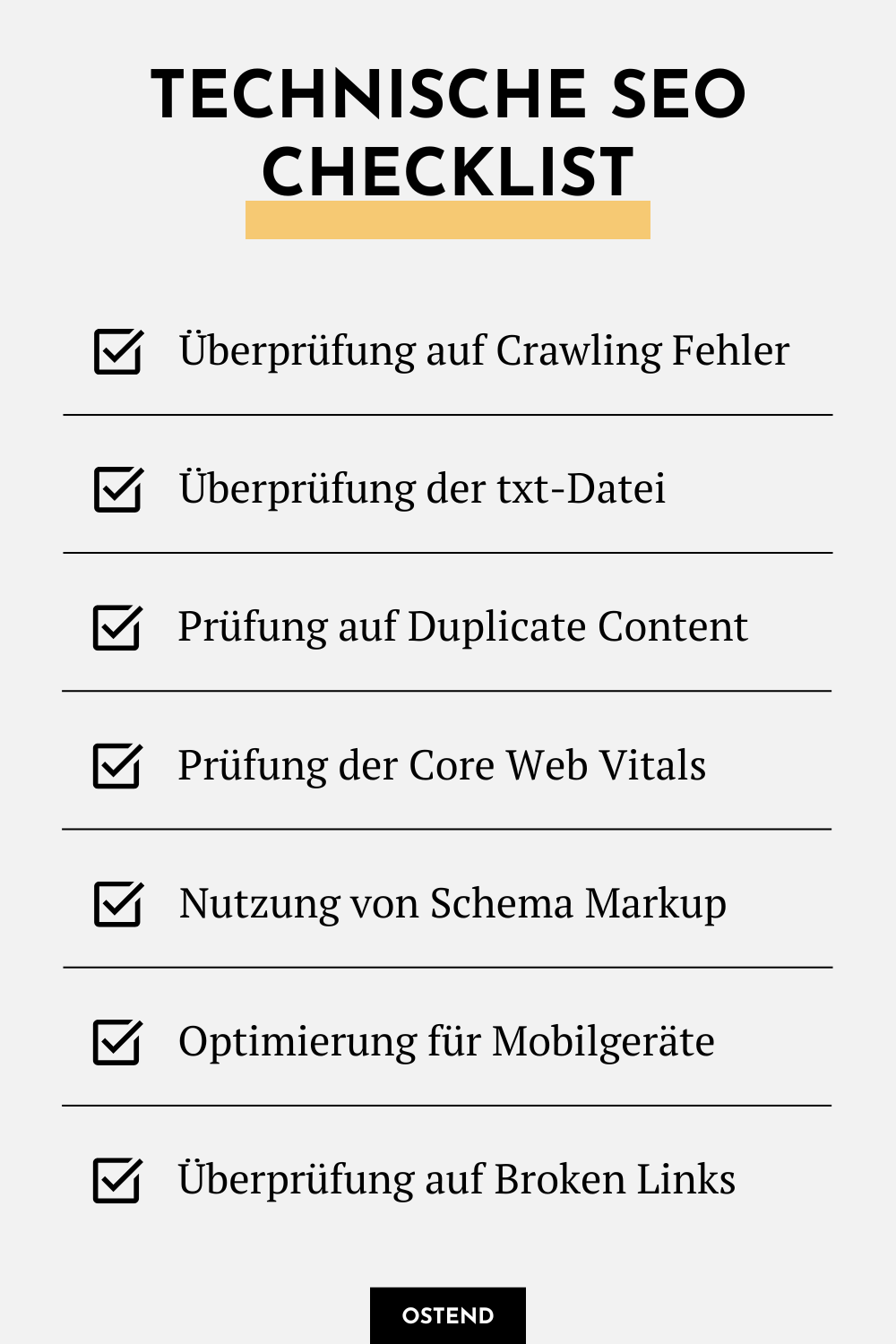 Technische SEO Checklist