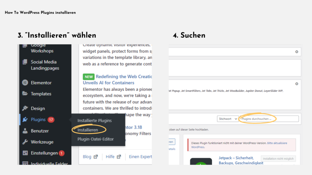 How To WordPress Plugins installieren