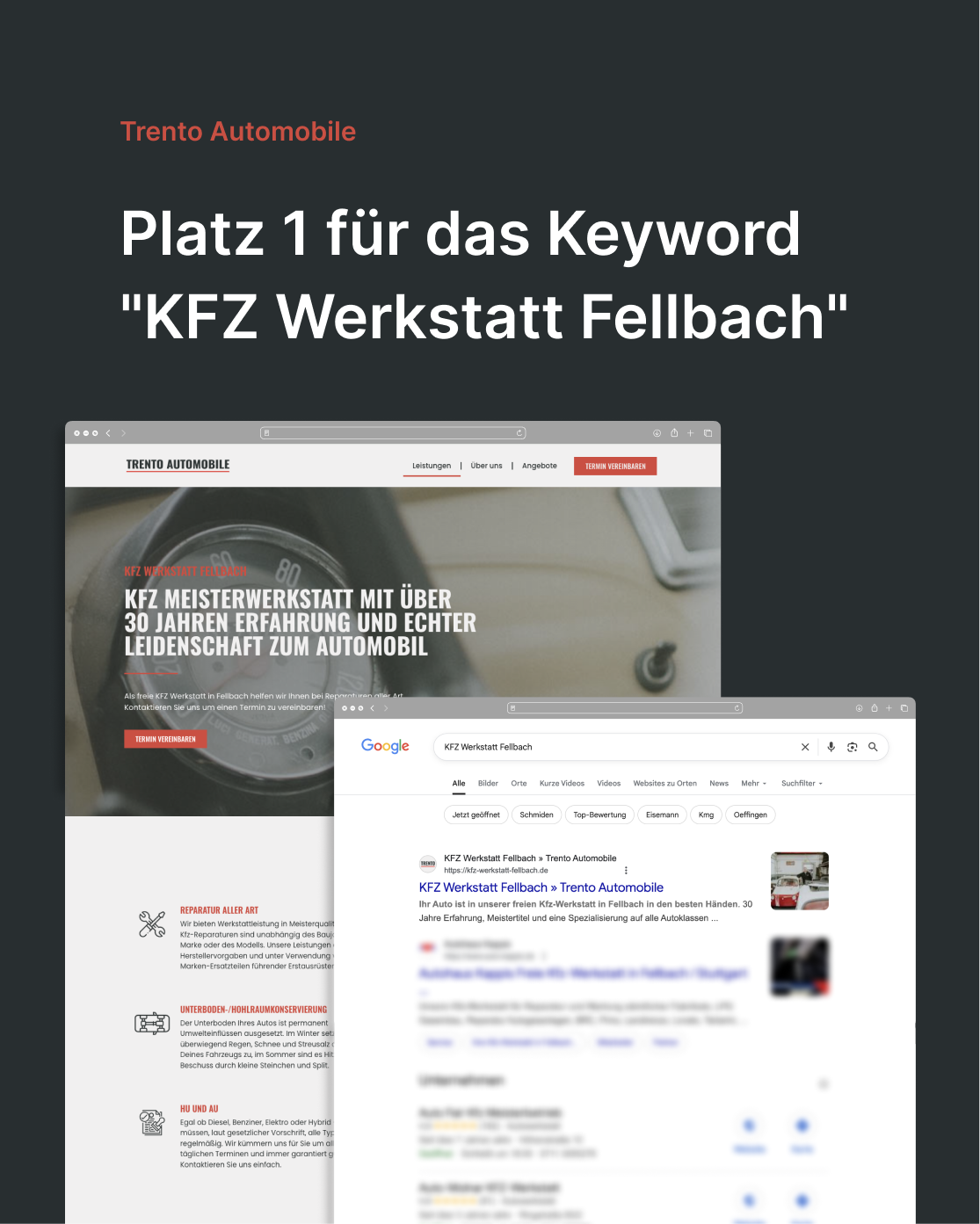 Trento Automobile SEO Erfolg
